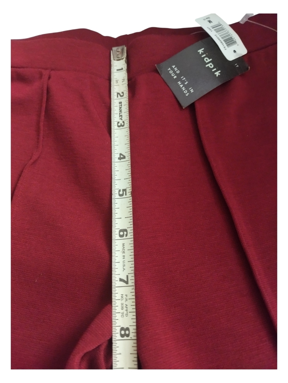 Kidpik Maroon Girls Pants New Size M 10 - Picture 4 of 5